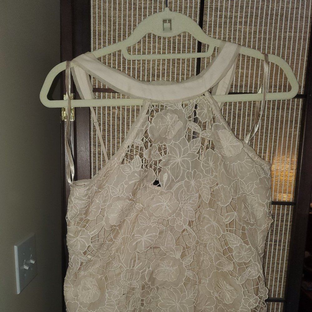 BCBG Floral Halter Neckline Top